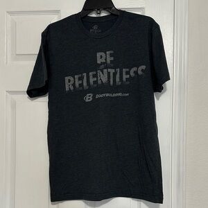 Bodybuilding.com Men's Charcoal Tee - Be Relentless